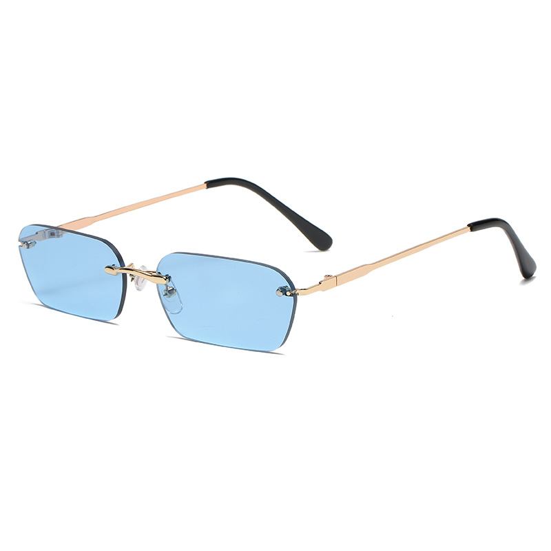 Personlighet Square Rimless Solbriller Herre Og Kvinner Tide Ocean Lens Briller