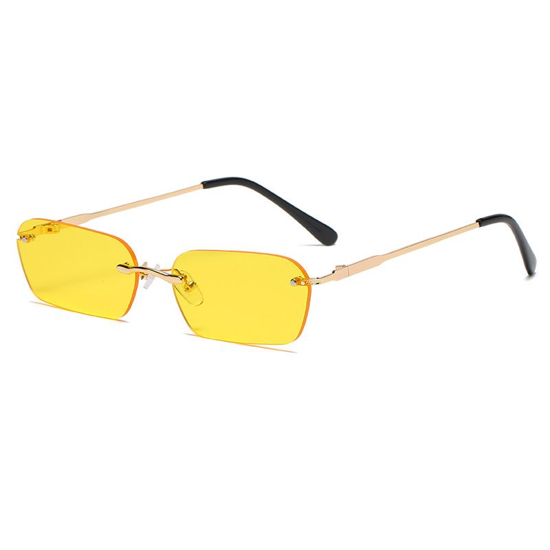 Personlighet Square Rimless Solbriller Herre Og Kvinner Tide Ocean Lens Briller