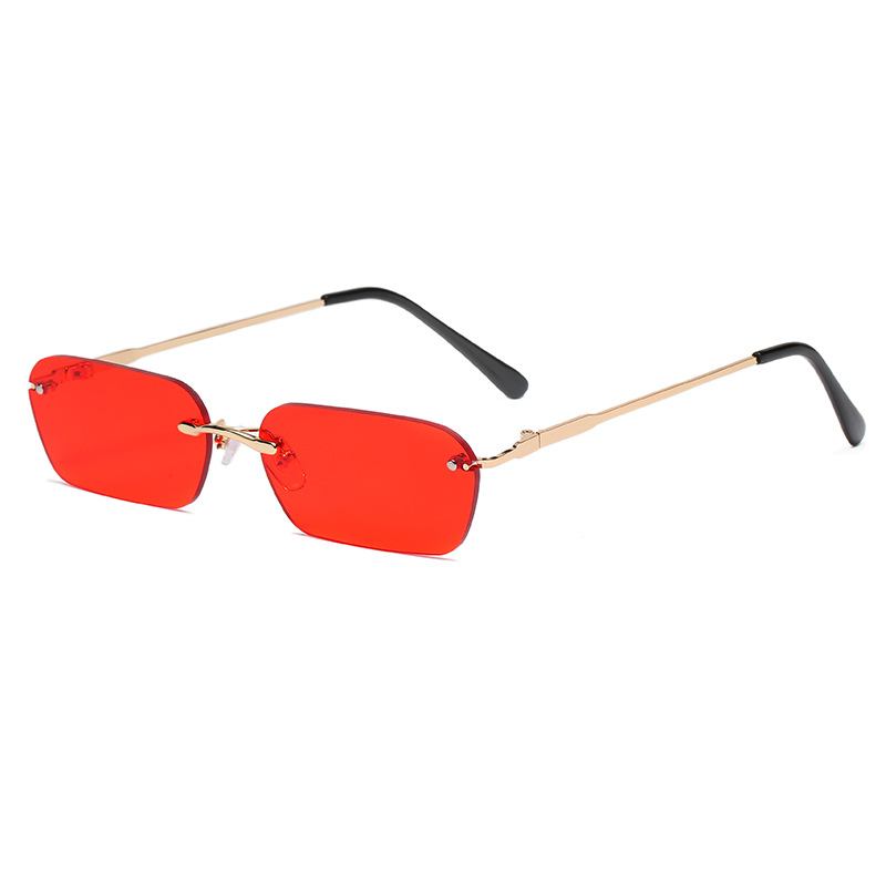 Personlighet Square Rimless Solbriller Herre Og Kvinner Tide Ocean Lens Briller