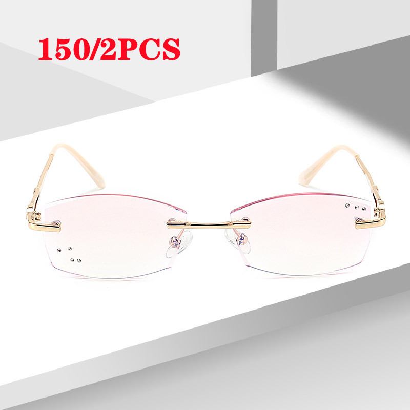 Presbyopiske Briller Diamond-cut Rimless Briller Europa Og Amerika