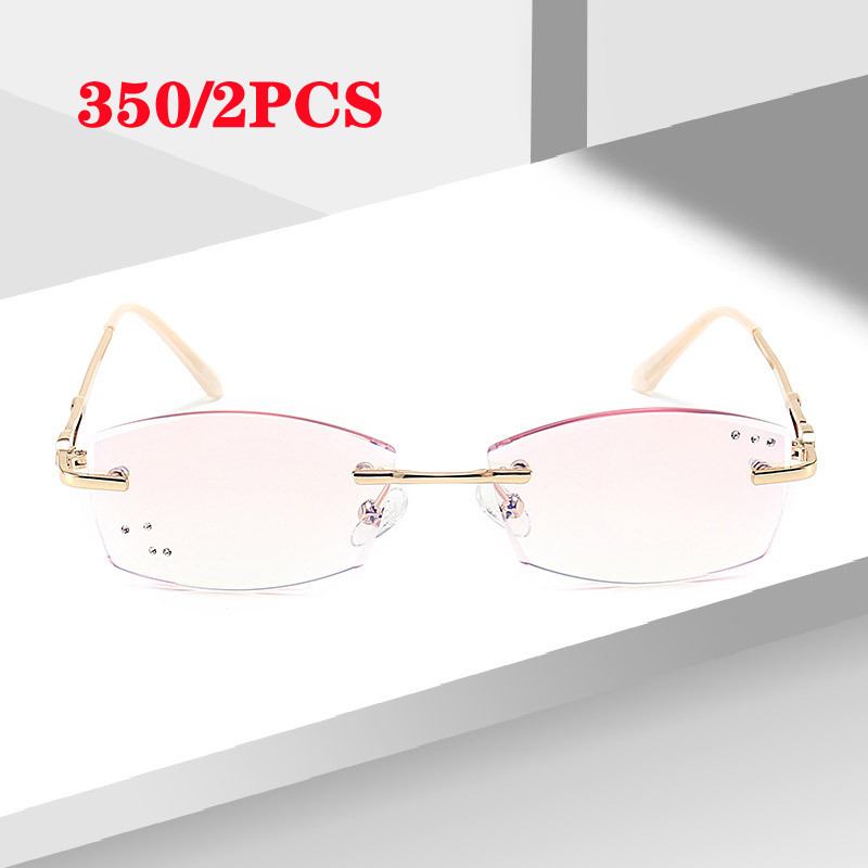 Presbyopiske Briller Diamond-cut Rimless Briller Europa Og Amerika