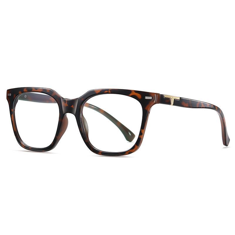 Retro Big Frame Flat Speil Kan Utstyres Med Myopia Unisex