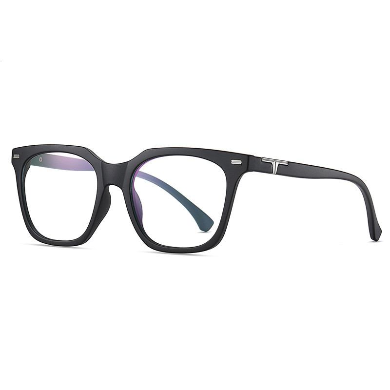 Retro Big Frame Flat Speil Kan Utstyres Med Myopia Unisex