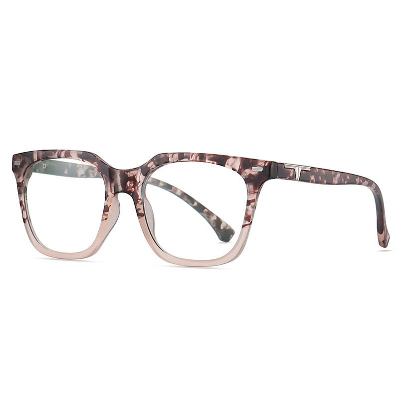 Retro Big Frame Flat Speil Kan Utstyres Med Myopia Unisex