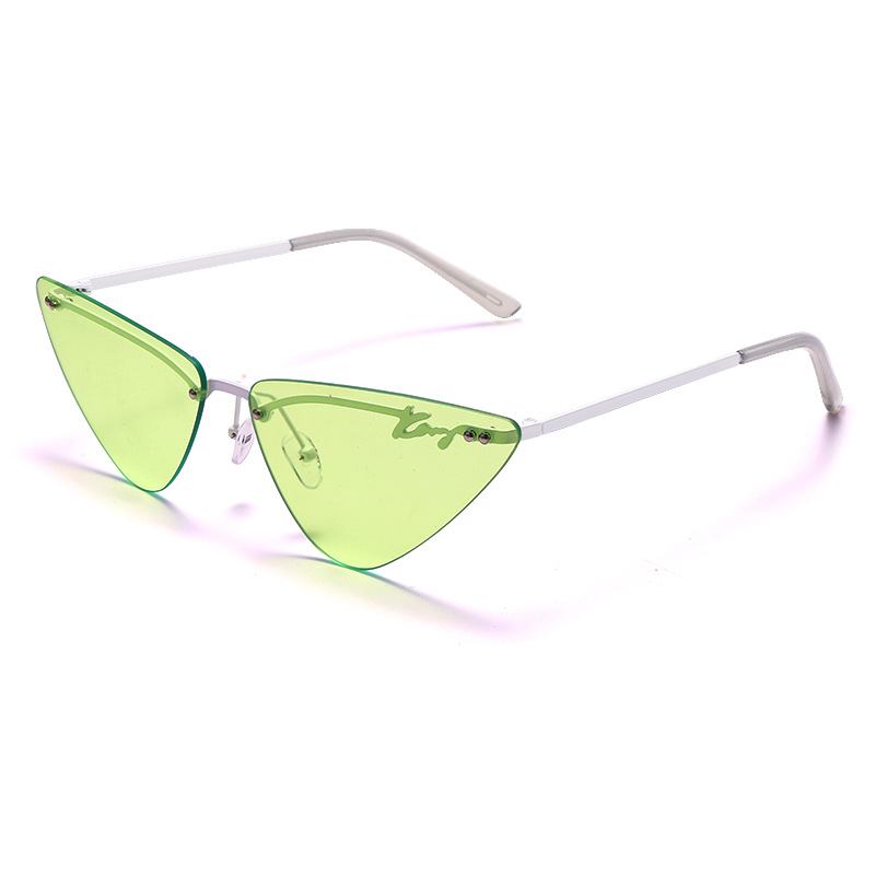 Rimless Mote Trim Katt Eye Solbriller Solbriller Triangle Solbriller