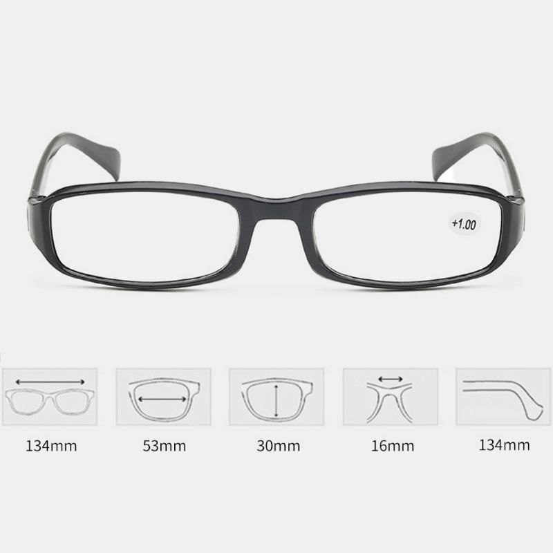 Unisex Full Frame Resin Len Lesebriller Bærbare High-definition Presbyopia-briller