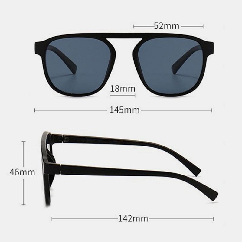 Unisex Pc Full Square Frame Ac Lens Uv-beskyttelse Utendørs Mote Solbriller