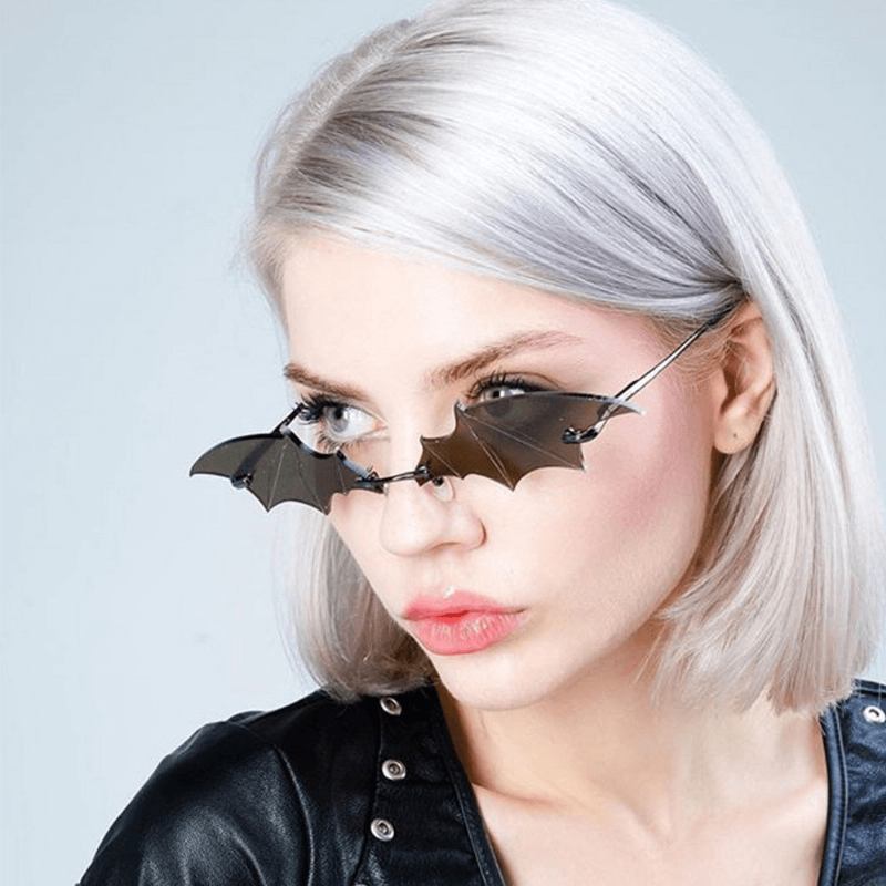 Unisex Personlighet Creative Bat Shape Motetrend Uv-beskyttelsessolbriller