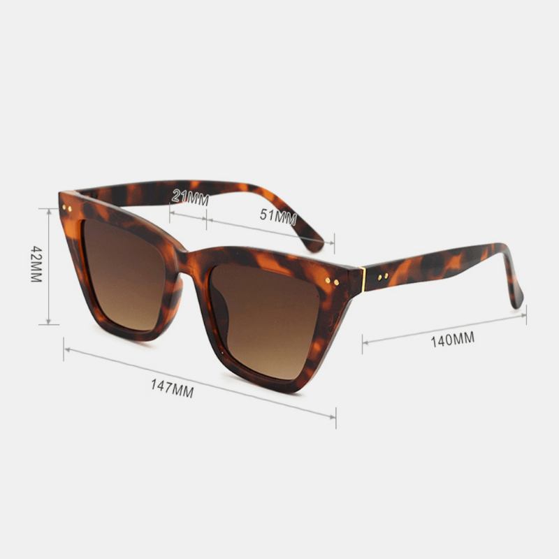 Unisex Square Full Frame Mote Uv-beskyttelse Solbriller