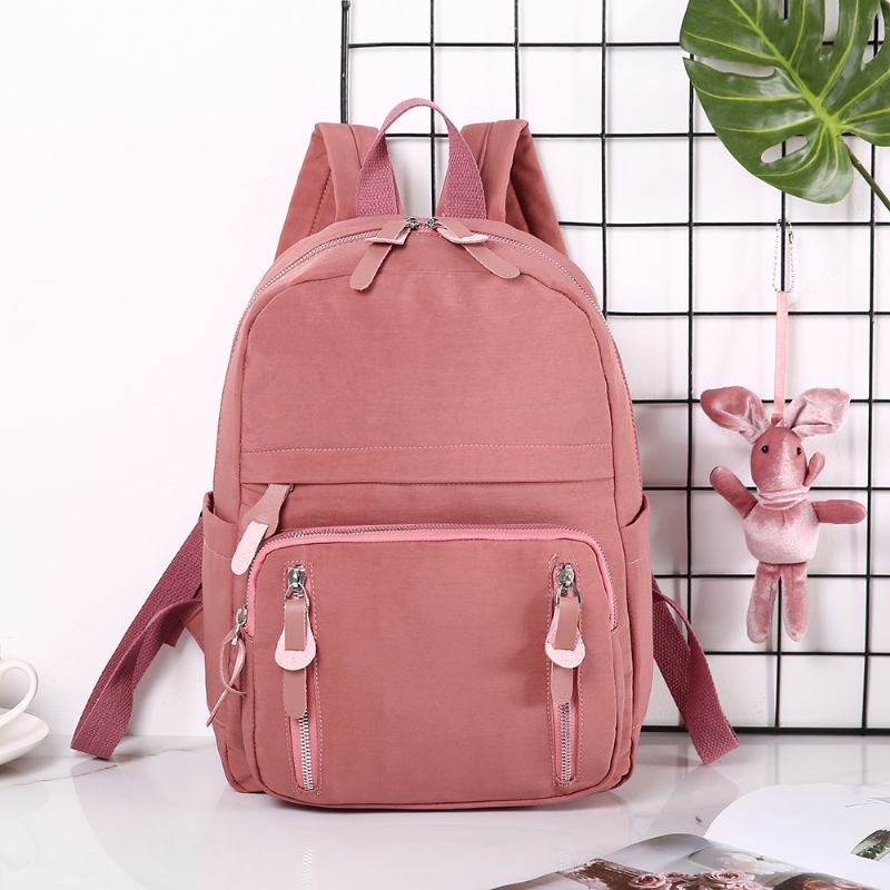 Dame Fritids Nylon Basic Fritids Ryggsekk Skoleveske