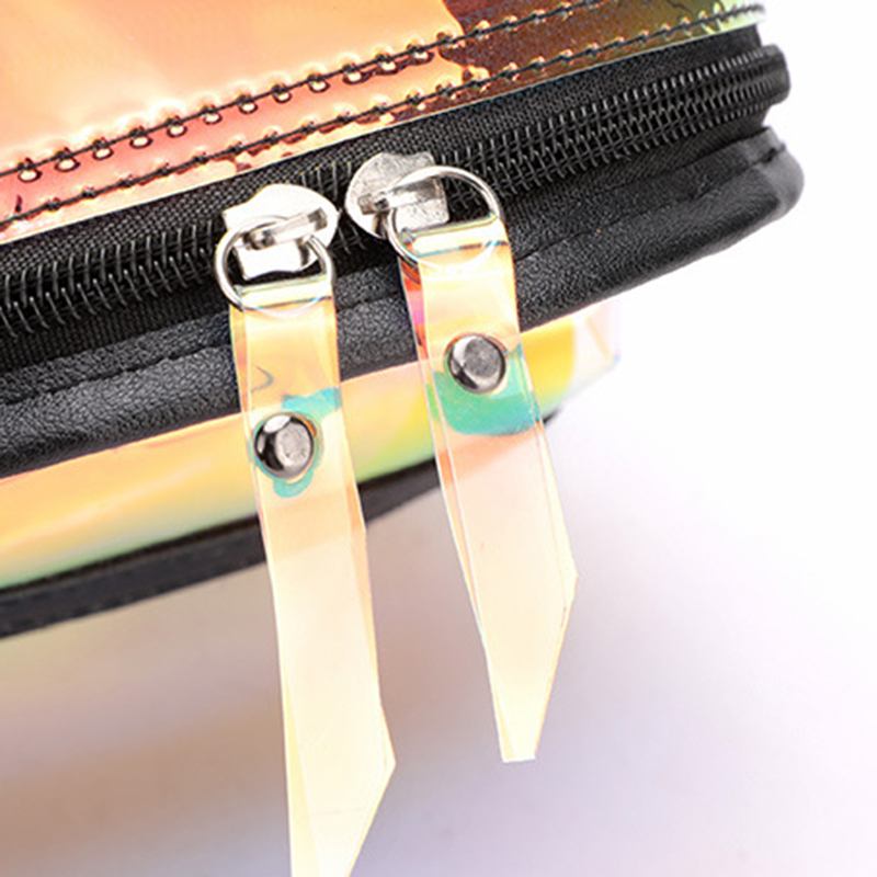 Kvinner 2 Stk Transparent Jelly Multi-carry Mini Ryggsekk Crossbody Veske Håndveske