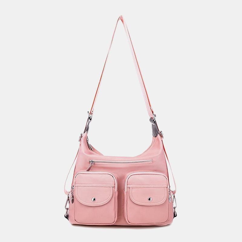 Kvinner Vanntett Multi-carry Multi-pocket Solid Crossbody Veske Ryggsekk