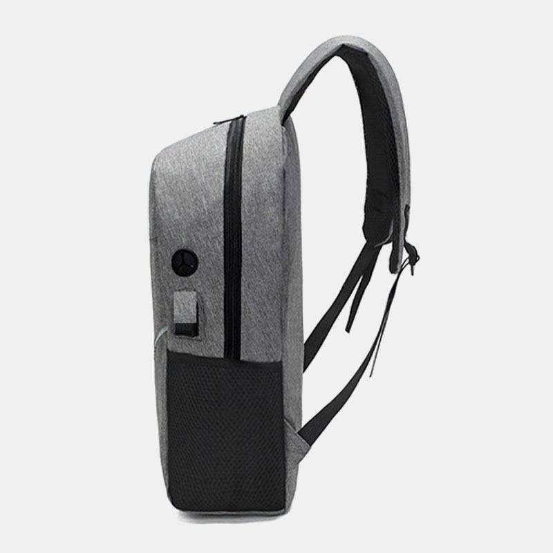 Menn 3 Stk Nylon Usb-lading Slitasjemotstand Mote Uformell Bærbar Veske Ryggsekk Crossbody Veske Clutchveske