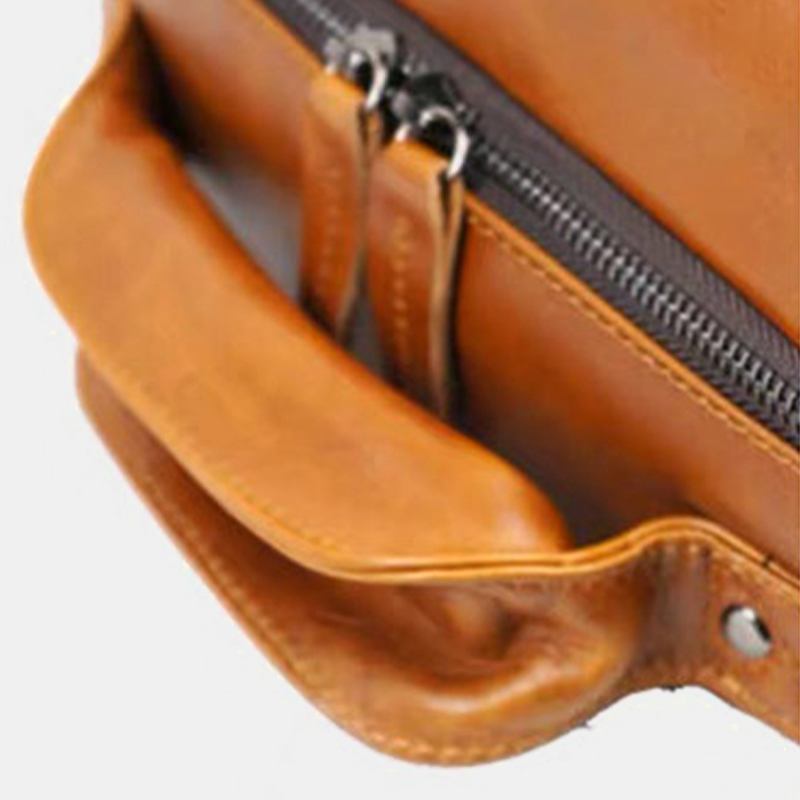 Menn Faux Leather Stor Kapasitet Uformell Business Retro Mote 13.3 Tommers Bærbar Veske Ryggsekk