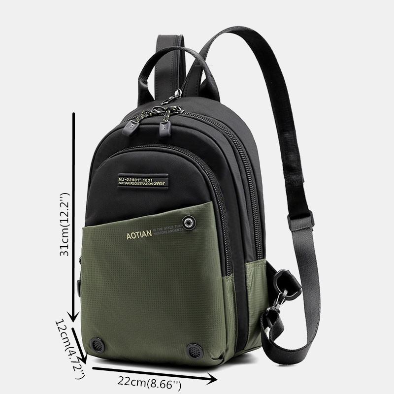 Menn Multifunksjonell Ryggsekk Vanntett Multi-carry Crossbody Veske Ryggsekk