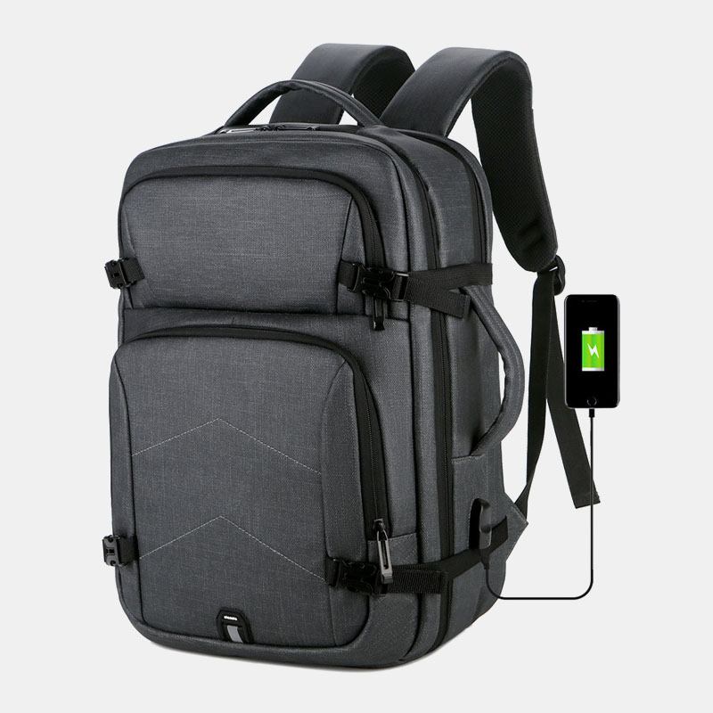 Menn Stor Kapasitet Vanntett Usb Lading 16 Tommers Laptop Veske Business Outdoor Handbag Ryggsekk