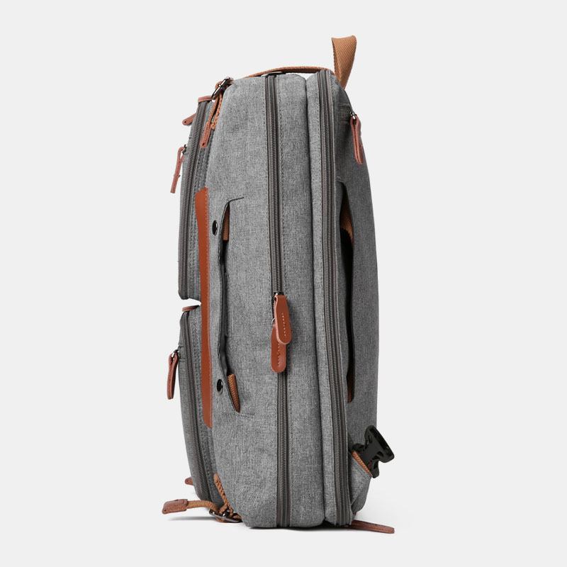 Menn Uformelt Multibære Med Stor Kapasitet 15.6/17 Tommers Bærbar Veske Ryggsekk Crossbody-veske Med Flere Lommer