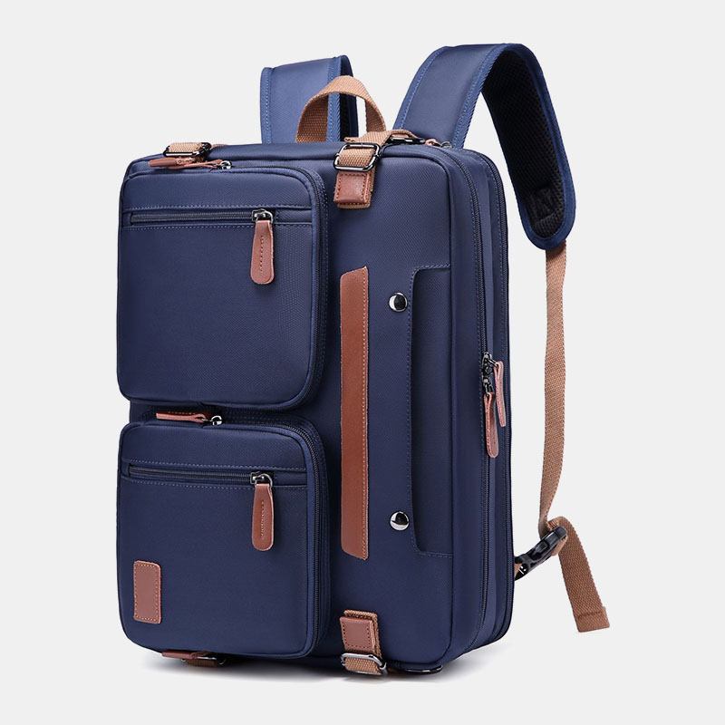 Menn Uformelt Multibære Med Stor Kapasitet 15.6/17 Tommers Bærbar Veske Ryggsekk Crossbody-veske Med Flere Lommer