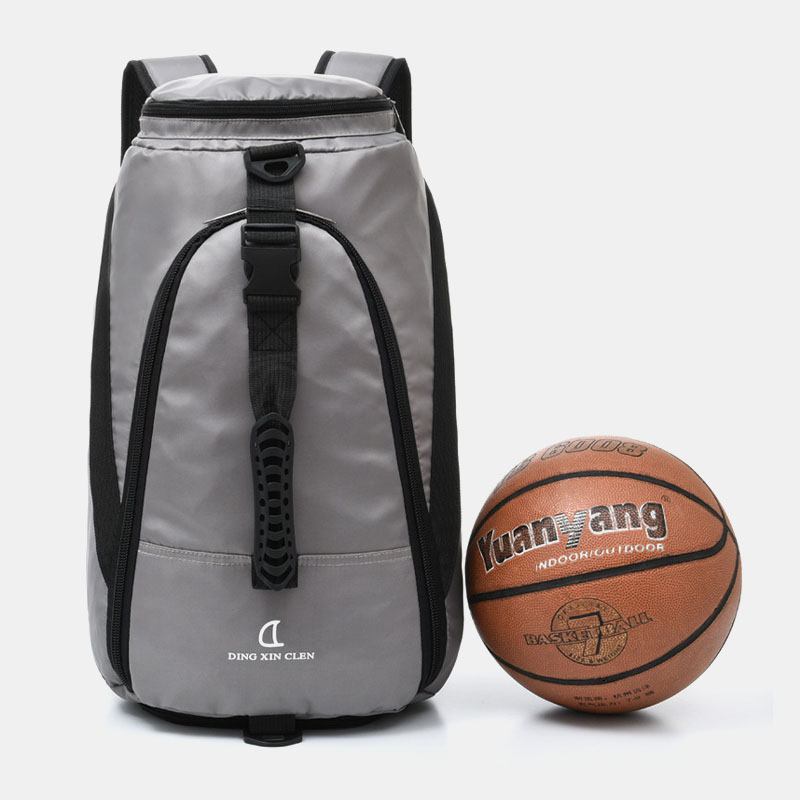 Unisex Nylon Vanntett Slitemotstand Utendørs Brise Stor Kapasitet Basketball Oppbevaringsveske Reiseveske Gym Veske Ryggsekk