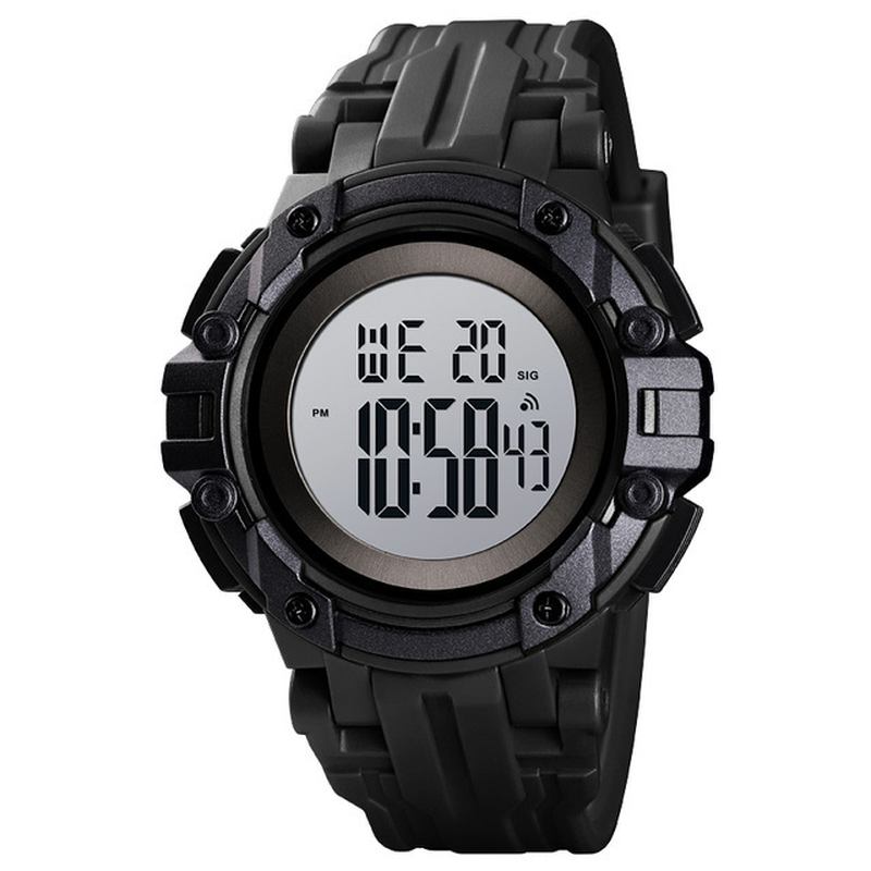 Alarm Chronograph Lysende 5atm Military Style Sports Herre Watch Digital Watch