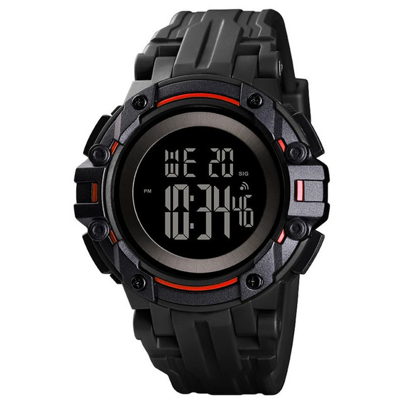 Alarm Chronograph Lysende 5atm Military Style Sports Herre Watch Digital Watch