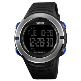 Digital Klokke Mannlig Mote Sport Multi-function Alarm Skritteller Armbåndsur