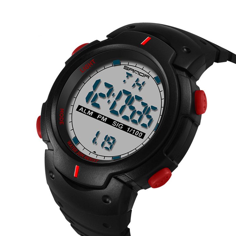 Digital Watch Luminous Motion Timing Stoppeklokke Kalender Alarm Watch Outdoor Sports Watch