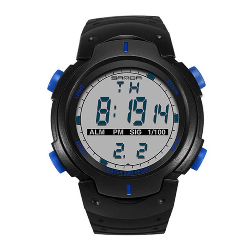 Digital Watch Luminous Motion Timing Stoppeklokke Kalender Alarm Watch Outdoor Sports Watch