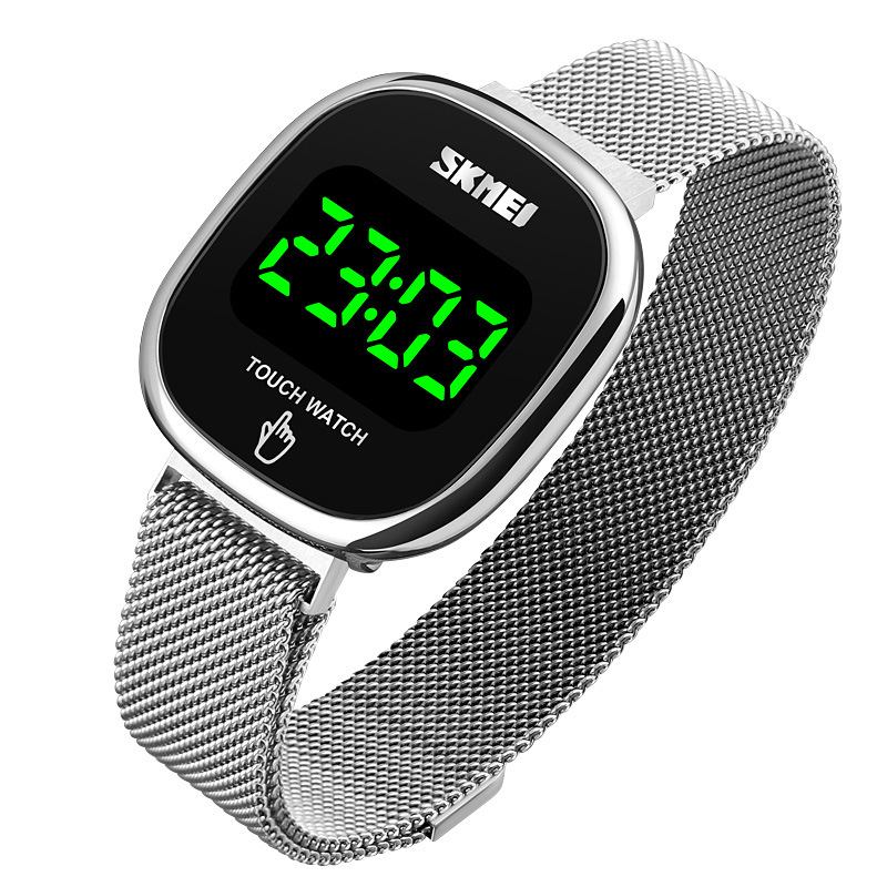 Mote Herre Klokke Dato Display Led Lys Vanntett Touch Key Digital Watch