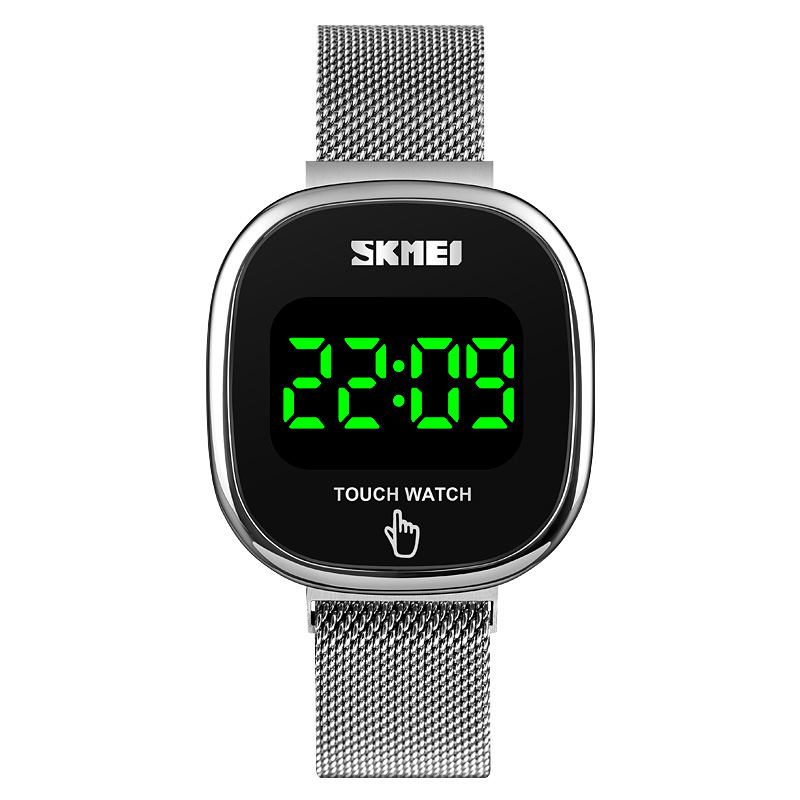 Mote Herre Klokke Dato Display Led Lys Vanntett Touch Key Digital Watch