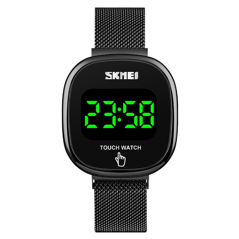 Mote Herre Klokke Dato Display Led Lys Vanntett Touch Key Digital Watch