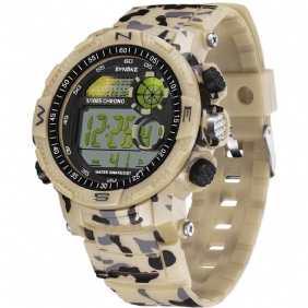 Sport Herreklokke Vanntett Lysende Dato Uke Skjerm Camouflage Outdoor Digital Watch