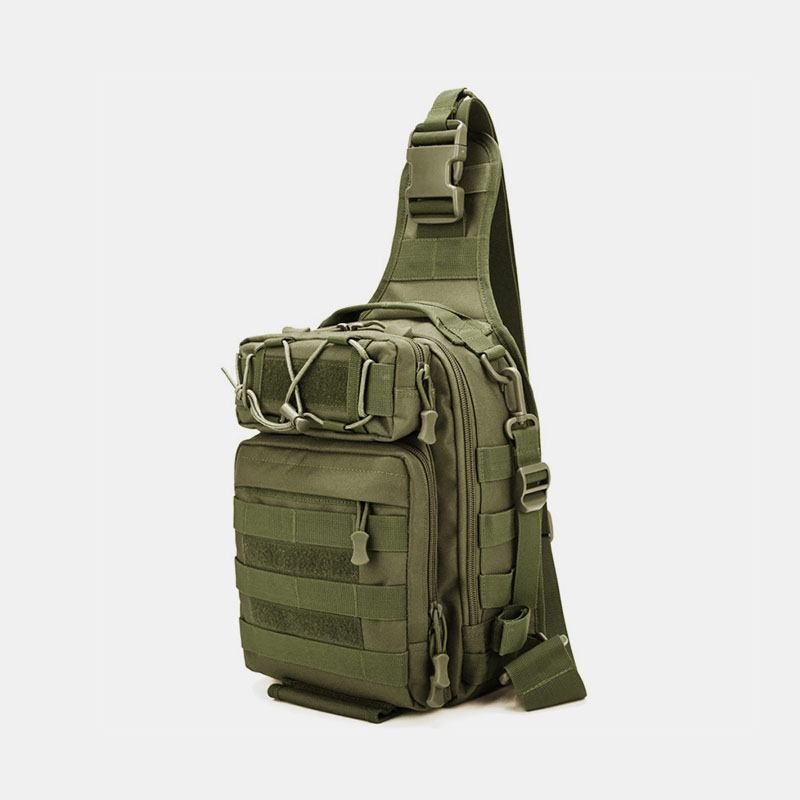 Herre Nylon Kamuflasje Stor Kapasitet Multi-carry Tactical Travel Outdoor Brystveske Skulderveske