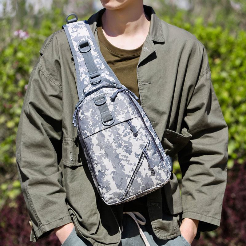 Menn Camouflage Multi-carry Taktisk Fiske Reise Outdoor Brystveske Skulderveske