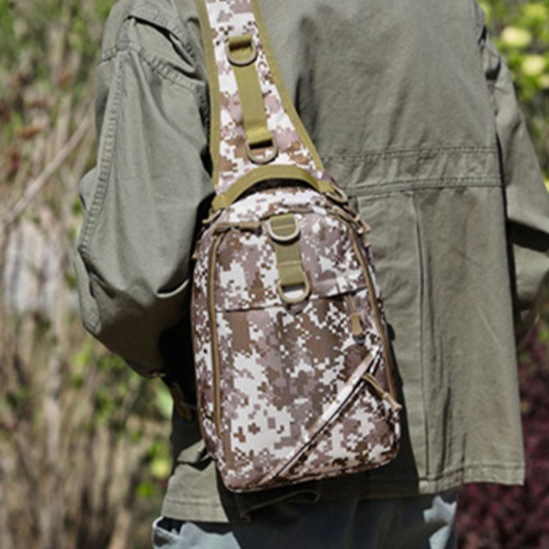 Menn Camouflage Multi-carry Taktisk Fiske Reise Outdoor Brystveske Skulderveske