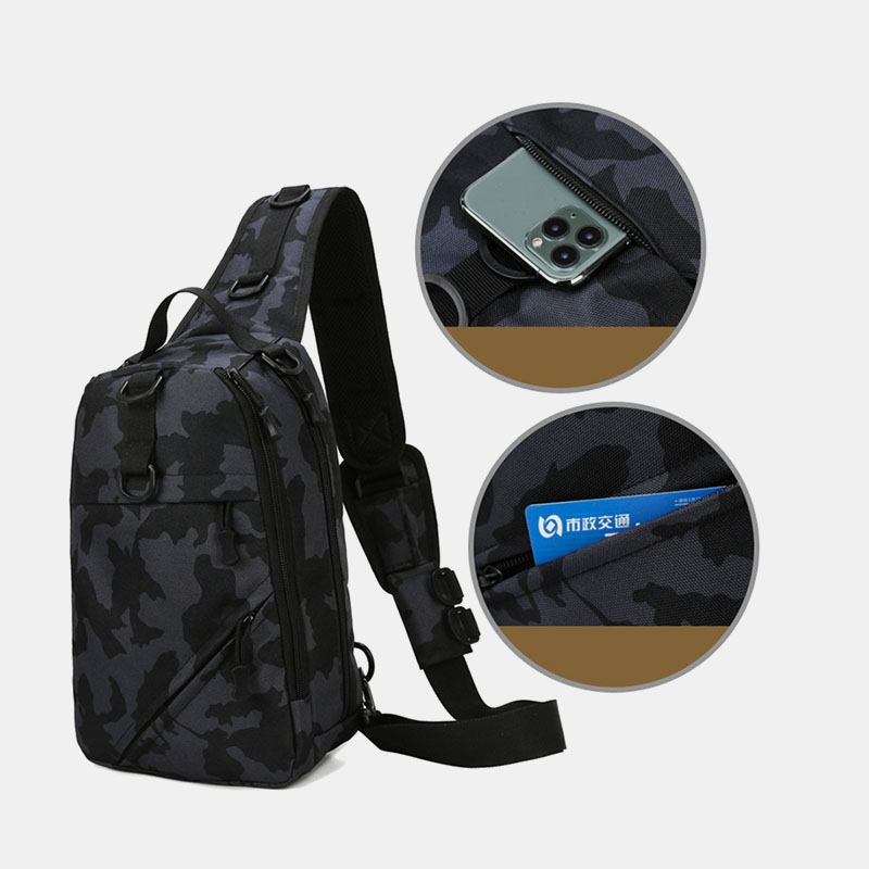 Menn Camouflage Multi-carry Taktisk Fiske Reise Outdoor Brystveske Skulderveske