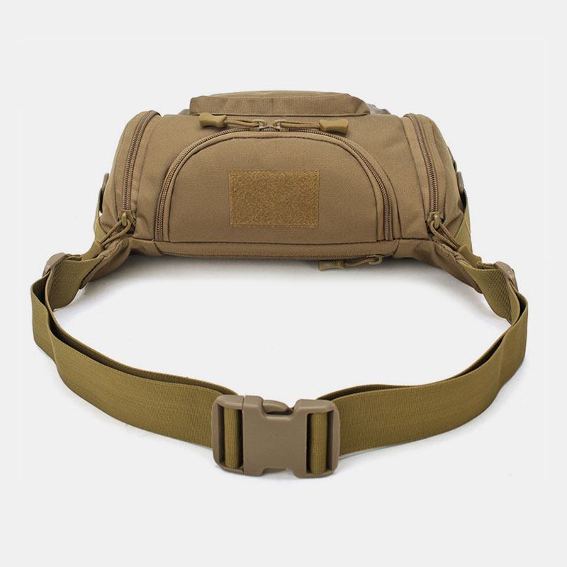 Menn Canvas Camouflage Outdoor Tactical Sport Riding Midjeveske Skulderveske Brystveske