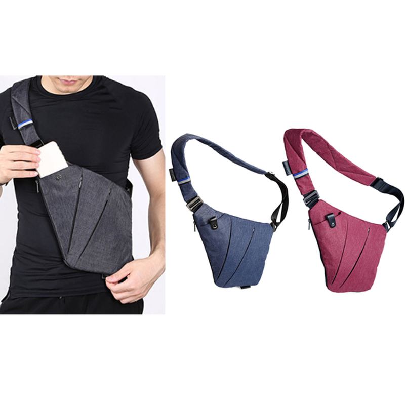 Menn Kvinner Høyre Venstrehendt Multi-function Sport Outdoor Light Midjeveske Brystveske Crossbody Veske