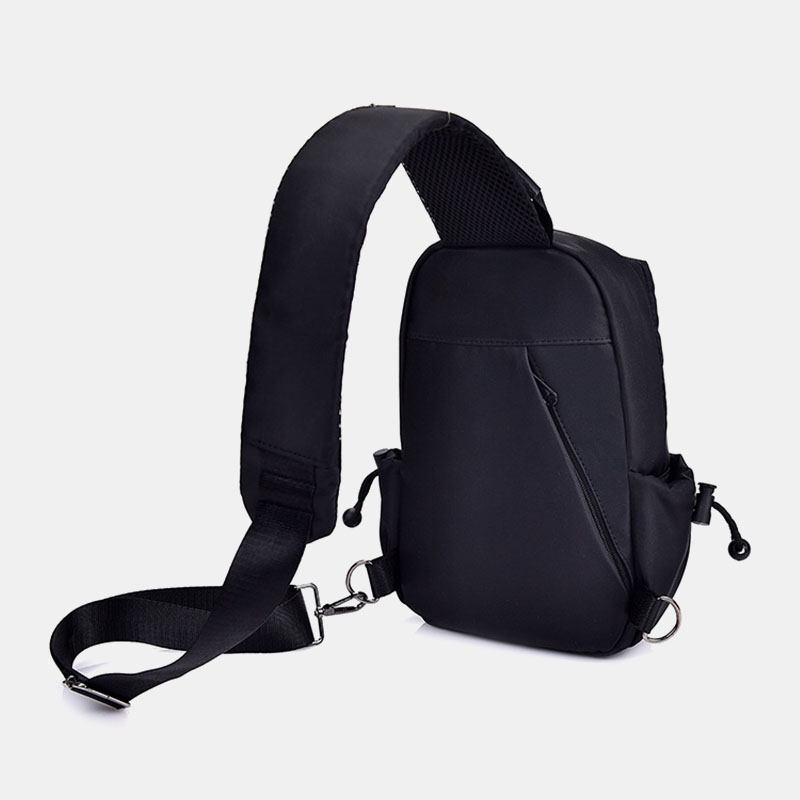 Menn Oxford Cloth Fritids Mote Vanntett Utendørs Oppbevaring Brystveske Crossbody Bag