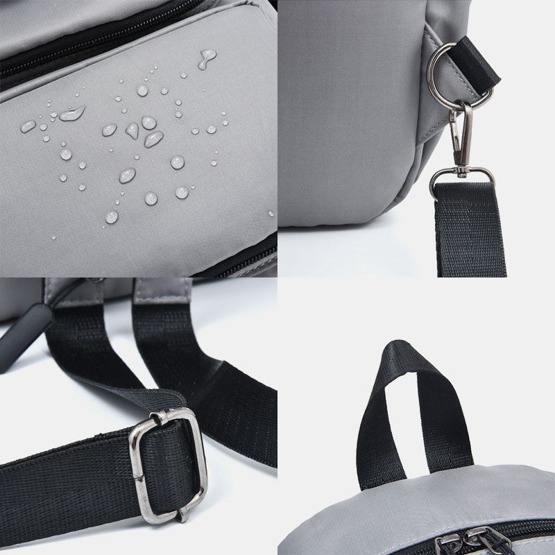 Menn Usb Lading Multi-carry Multi-layers Vanntett Crossbody Veske Bryst Veske Sling Veske Ryggsekk