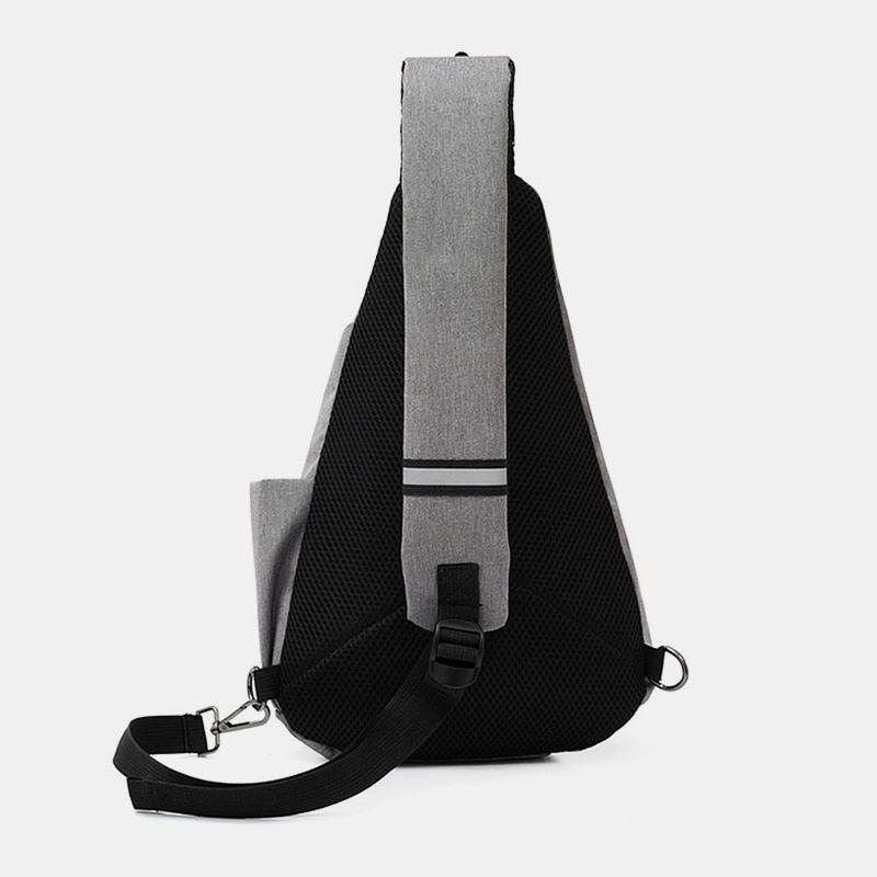 Unisex Nylon Lett Vekt Kontrastfarge Uformell Utendørs Reiser Multi-bære Skulderveske Crossbody Veske Brystveske