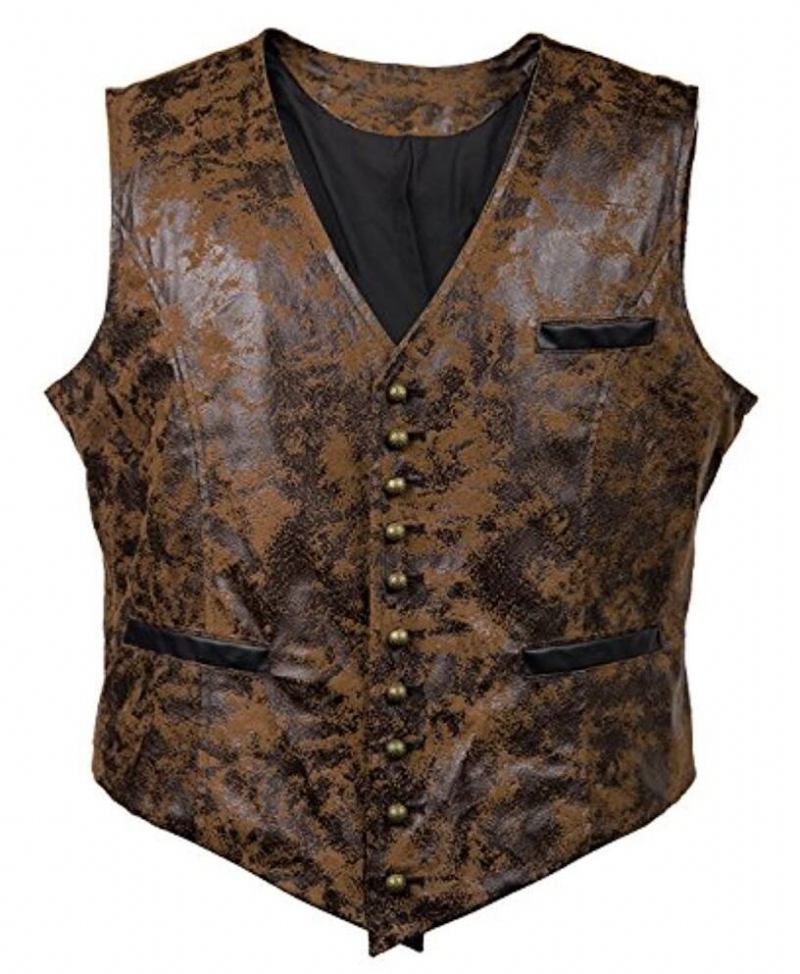 Semsket Enkelt-breasted Vest Trendy Vest