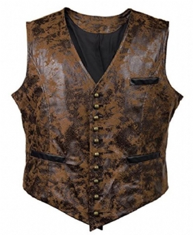 Semsket Enkelt-breasted Vest Trendy Vest