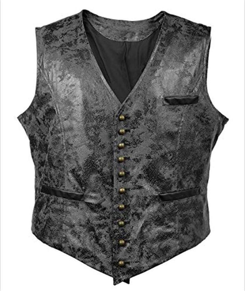 Semsket Enkelt-breasted Vest Trendy Vest