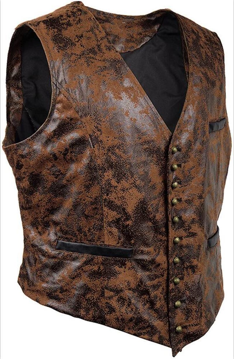 Semsket Enkelt-breasted Vest Trendy Vest