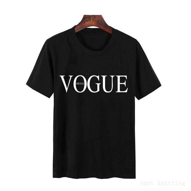 Summer Girl Kortermede Topper For Kvinner Vogue Letter Med Trykk Harajuku T-shirt Dame Camisas