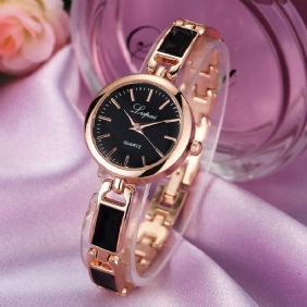 Rustfritt Stål Rhinestone Armbånd Watch Elegant Design Quartz Watch