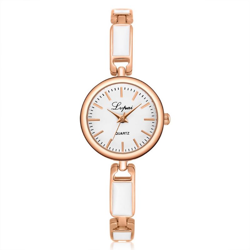 Rustfritt Stål Rhinestone Armbånd Watch Elegant Design Quartz Watch