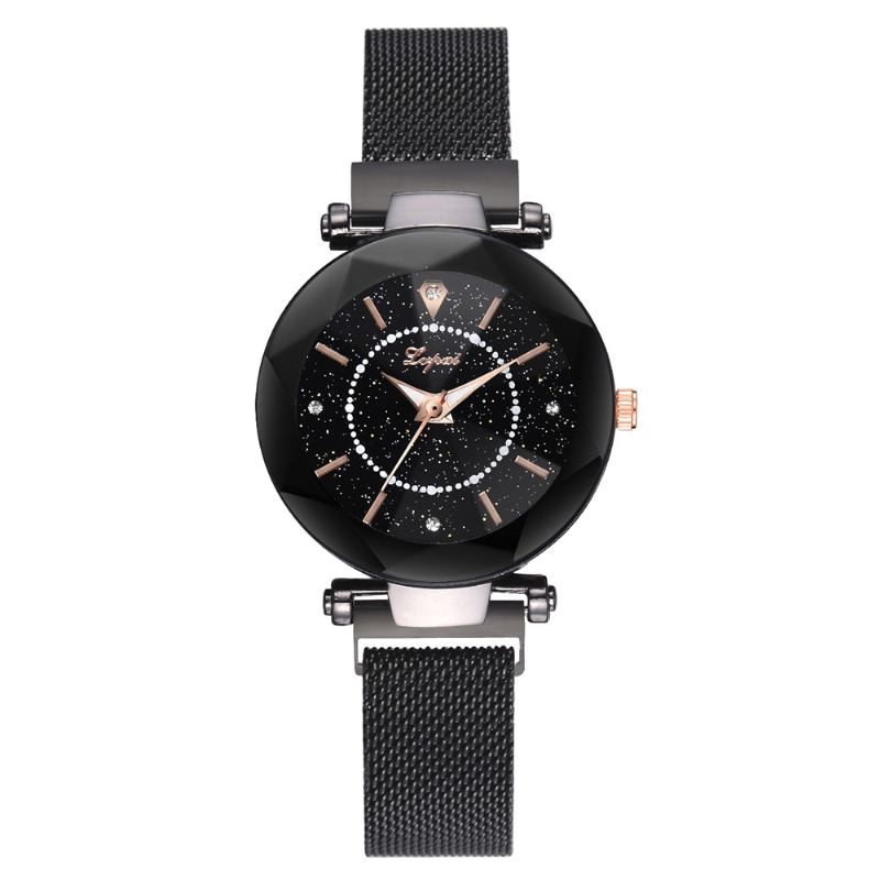 Star Dial Shining Unik Design Dame Armbåndsur Full Steel Quartz Watches