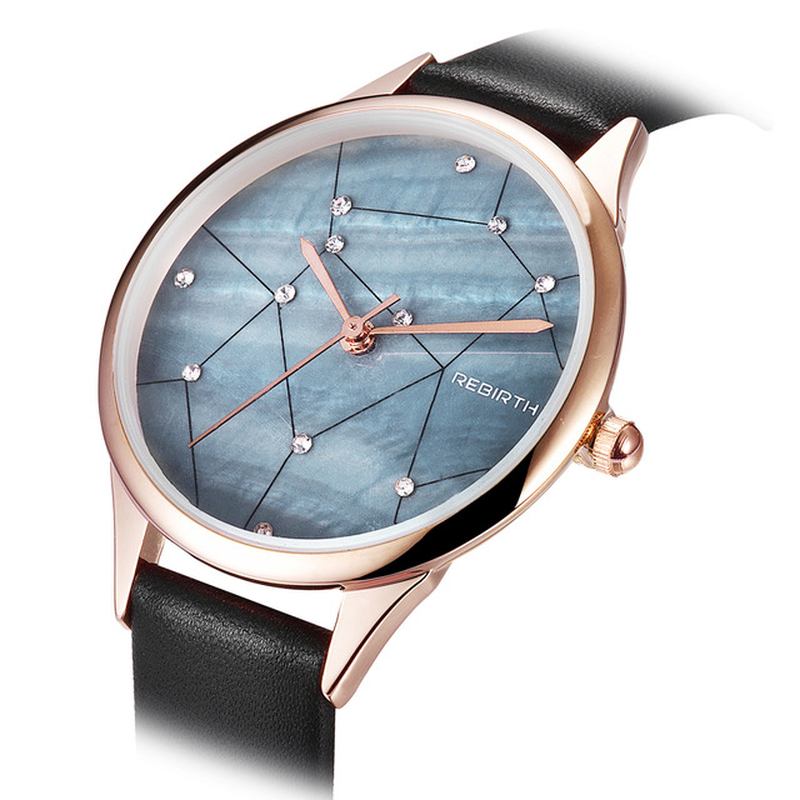 Stjernehimmel Kvinner Armbåndsur Rose Gold Case Quartz Watch